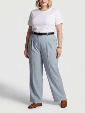 House Of Harlow 1960 Sz 10 Light Blue Pants high rise wide leg Trouser 2668